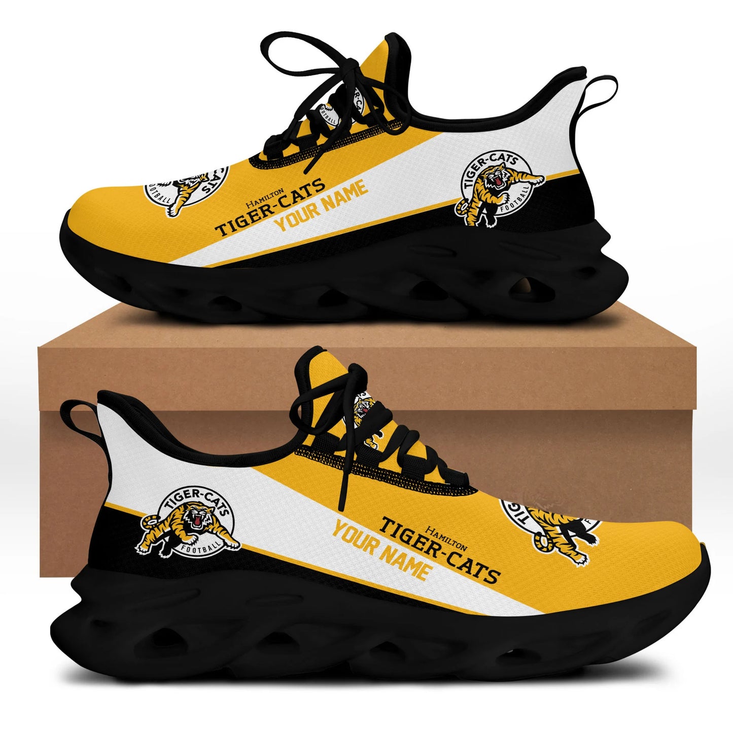 [FAN EXCLUSIVE] NEW CUSTOMIZED CFL04 HAM HAMILTON TIGER-CATS MAX SOUL SHOES