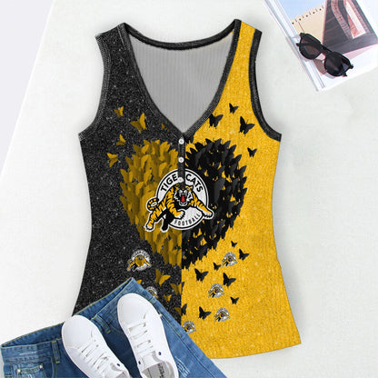 [FAN EXCLUSIVE] NEW CUSTOMIZED CFL04 HAM HAMILTON TIGER-CATS WOMEN'S V-NECK TANK TOP