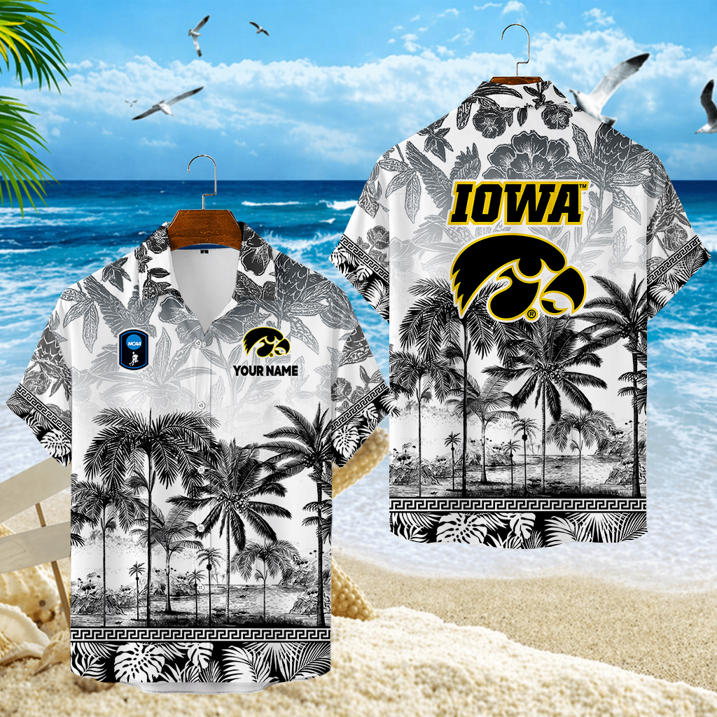 LIMITED EDITION - NEW CUSTOMIZED CFH04 IWH IOWA HAWKEYES UNISEX HAWAIIAN SHIRT