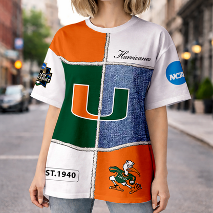 LIMITED EDITION - NEW CUSTOMIZED NCAA CWS04 MIH MIAMI HURRICANES HOODIE, T-SHIRTS, ZIP HOODIE, SWEATSHIRTS & POLO SHIRT