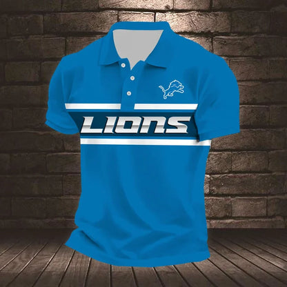 ELITE EDITION - NEW CUSTOMIZED NFL04 DTL DETROIT LIONS POLO SHIRT, ZIP POLO SHIRT & T-SHIRTS