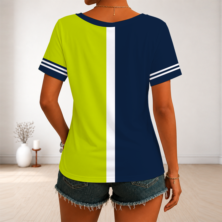 [FAN FAVORITE] NEW CUSTOMIZED WNBA04 DLW DALLAS WINGS V-NECK FEMALE SHIRT