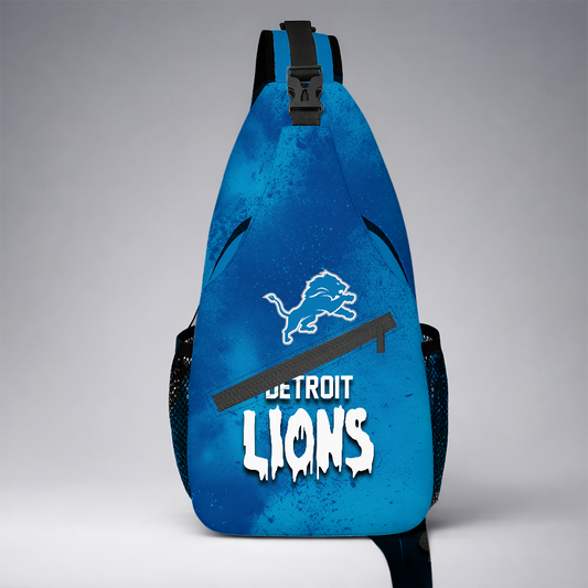 [SPECIAL OFFER] NEW CUSTOMIZED NFL04 DTL DETROIT LIONS SLING BAG