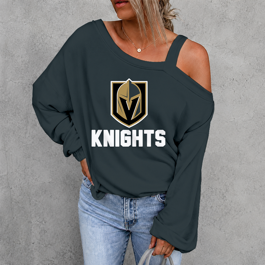 [SUPER SALE] NEW CUSTOMIZED NHL04 VGK VEGAS GOLDEN KNIGHTS DROP SHOULDER SWEATSHIRT