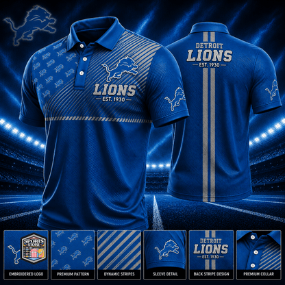 VIRAL EDITION - NEW CUSTOMIZED NFL04 DTL DETROIT LIONS POLO SHIRT, ZIP POLO SHIRT & T-SHIRTS