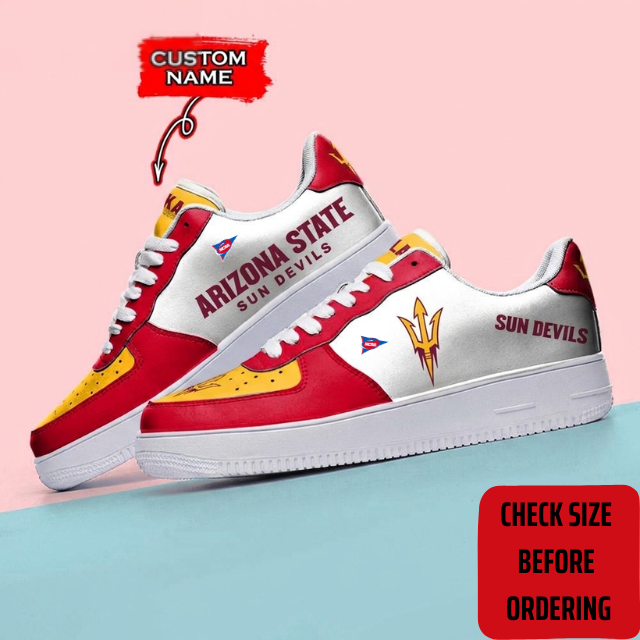 ELITE EDITION - NEW CUSTOMIZED NCAA FBS04 ASS ARIZONA STATE SUN DEVILS AF1 SHOES
