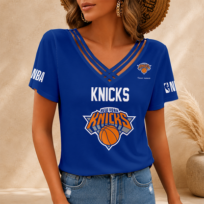 [HOT DEAL] NEW CUSTOMIZED NBA04 NYK NEW YORK KNICKS V-NECK SHIRT