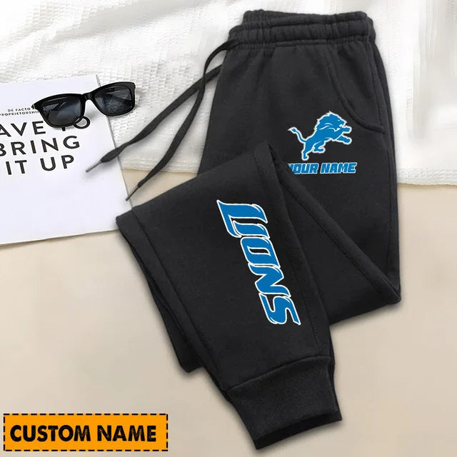 SPECIAL EDITION - NEW CUSTOMIZED NFL04 DTL DETROIT LIONS SWEATPANTS