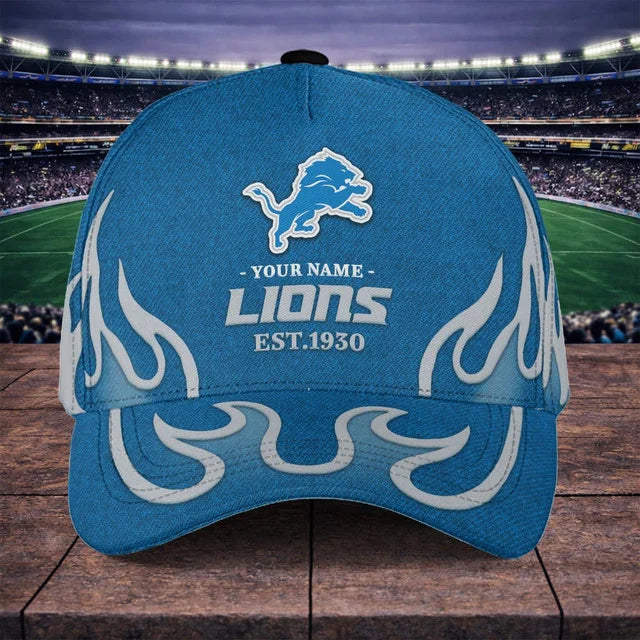 EXCLUSIVE EDITION - NEW CUSTOMIZED NFL04 DTL DETROIT LIONS CLASSIC CAP
