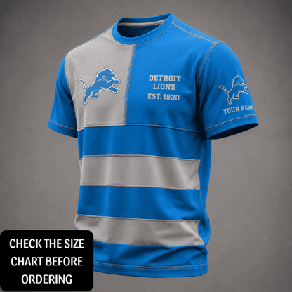 EXCLUSIVE EDITION - NEW CUSTOMIZED NFL04 DTL DETROIT LIONS T-SHIRT, POLO SHIRT, ZIP POLO SHIRT, HOODIE, ZIP HOODIE & SWEATSHIRT