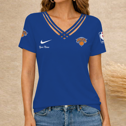 [HOT DEAL] NEW CUSTOMIZED NBA04 NYK NEW YORK KNICKS V-NECK SHIRT