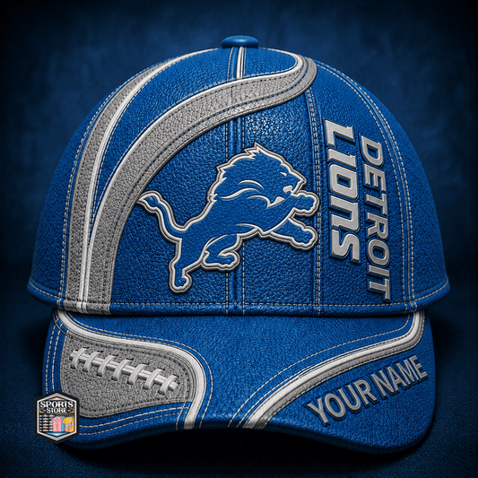 ELITE EDITION - NEW CUSTOMIZED NFL04 DTL DETROIT LIONS CLASSIC CAP