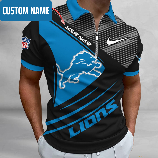 VIRAL EDITION - NEW CUSTOMIZED NFL04 DTL DETROIT LIONS POLO SHIRT, ZIP POLO SHIRT & T-SHIRTS