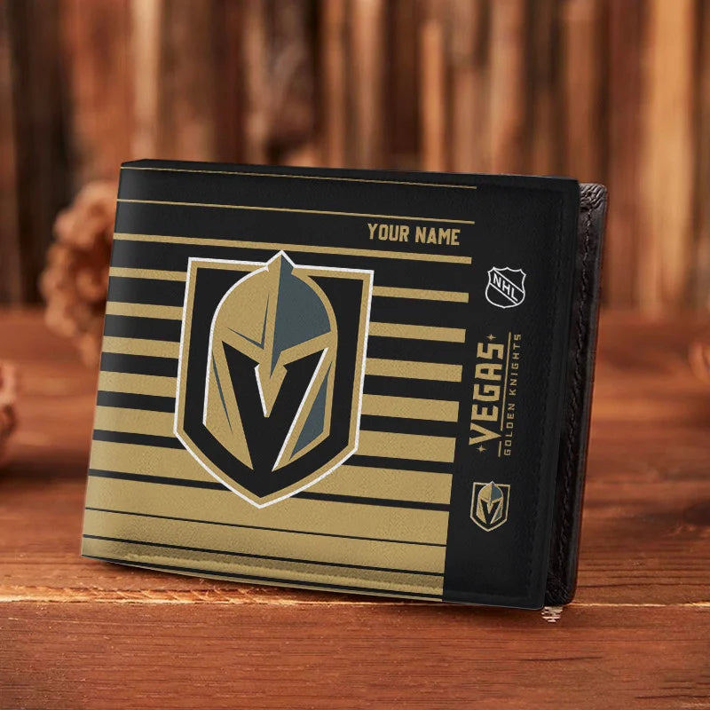 VIRAL EDITION - NEW CUSTOMIZED NHL04 VGK VEGAS GOLDEN KNIGHTS LEATHER WALLET
