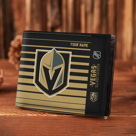 VIRAL EDITION - NEW CUSTOMIZED NHL04 VGK VEGAS GOLDEN KNIGHTS LEATHER WALLET