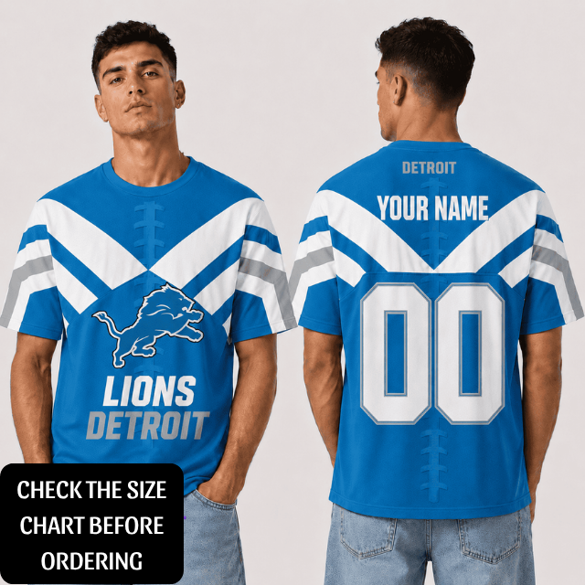 VIRAL EDITION - NEW CUSTOMIZED NFL04 DTL DETROIT LIONS T-SHIRT, POLO SHIRT, ZIP POLO SHIRT, HOODIE, ZIP HOODIE & SWEATSHIRT