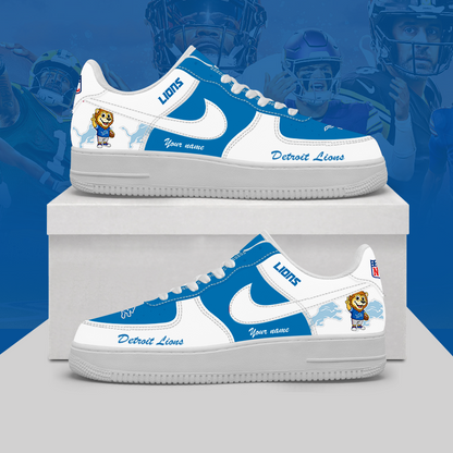 [SPECIAL OFFER] NEW CUSTOMIZED NFL04 DTL DETROIT LIONS AF1 SHOES