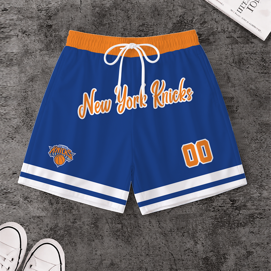 LIMITED EDITION - NEW CUSTOMIZED NBA04 NYK NEW YORK KNICKS SHORT PANTS