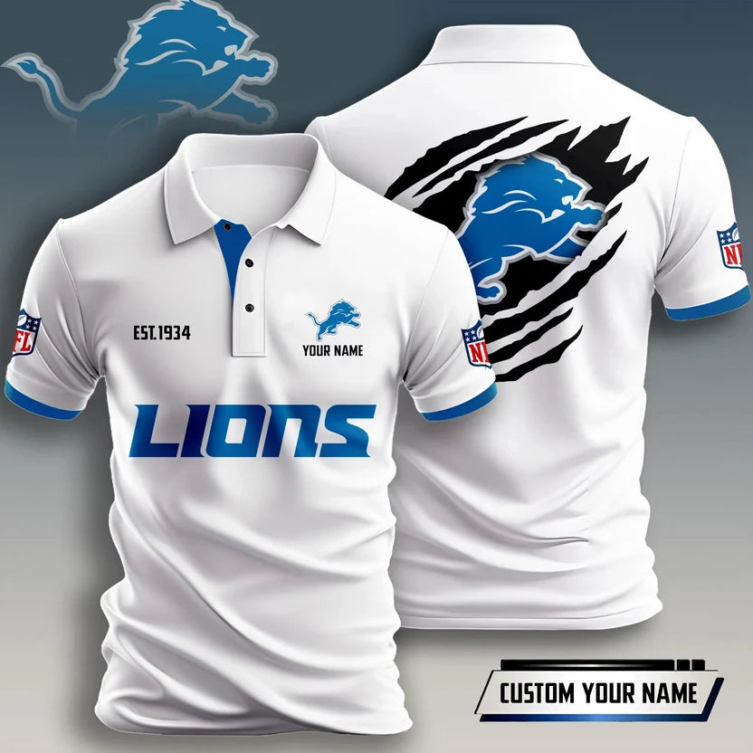 SPECIAL EDITION - NEW CUSTOMIZED NFL04 DTL DETROIT LIONS T-SHIRT, POLO SHIRT, ZIP POLO SHIRT, HOODIE, ZIP HOODIE & SWEATSHIRT