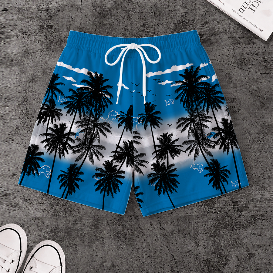 LIMITED EDITION - NEW CUSTOMIZED NFL04 DTL DETROIT LIONS SHORT PANTS