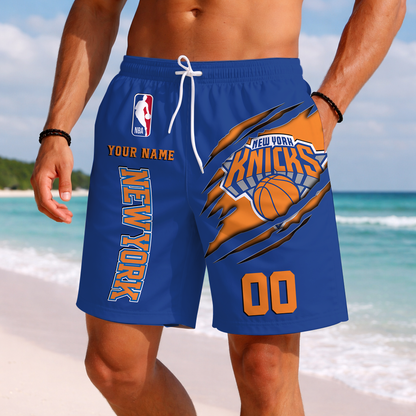 LIMITED EDITION - NEW CUSTOMIZED NBA04 NYK NEW YORK KNICKS SHORT PANTS