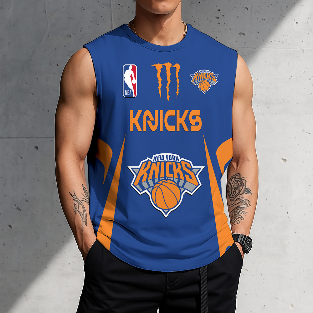 LIMITED EDITION - NEW CUSTOMIZED NBA04 NYK NEW YORK KNICKS MEN'S GYM SHIRT