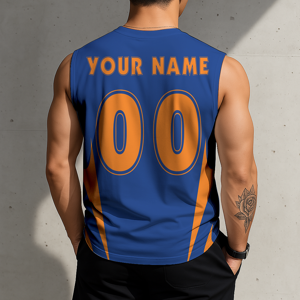 LIMITED EDITION - NEW CUSTOMIZED NBA04 NYK NEW YORK KNICKS MEN'S GYM SHIRT