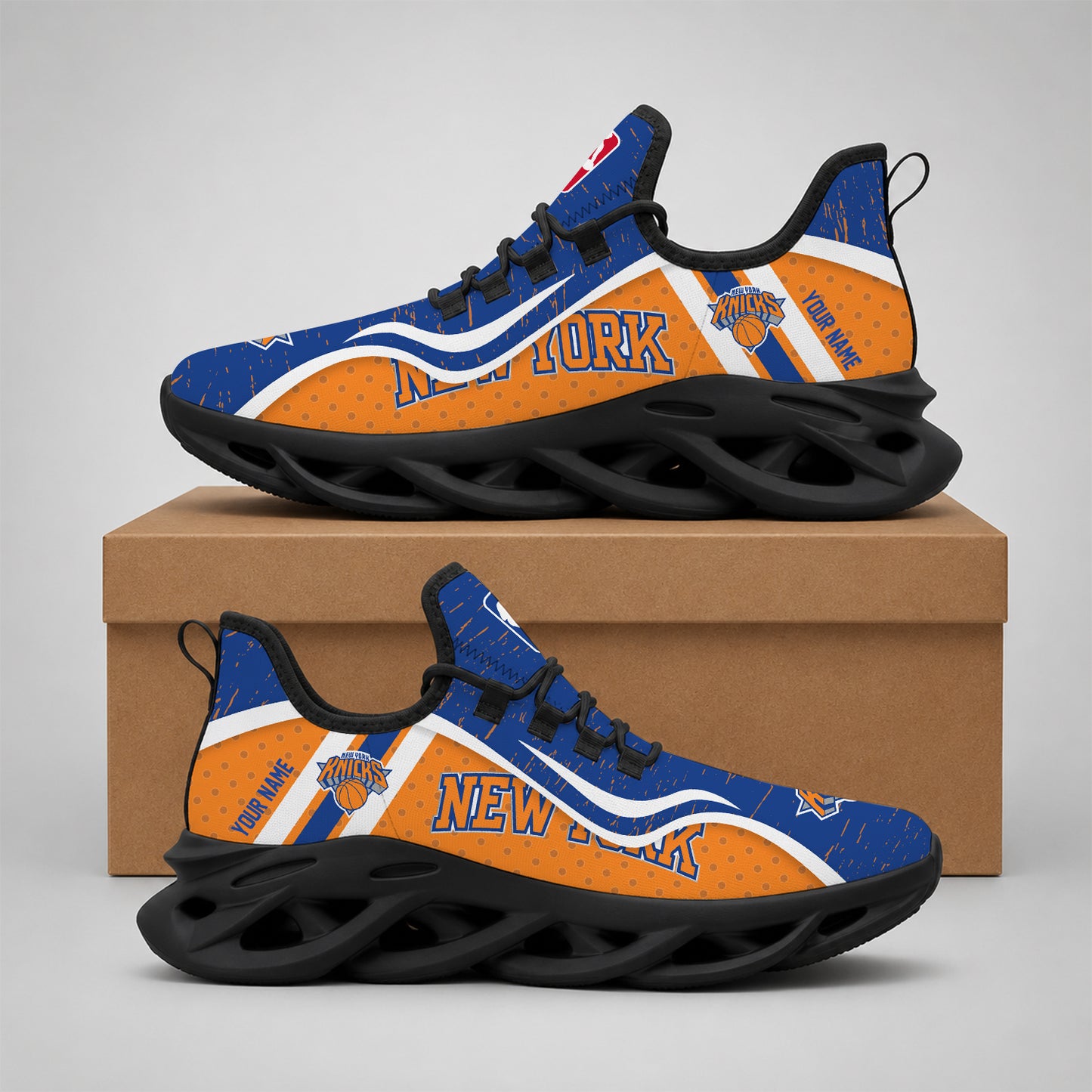 LIMITED EDITION - NEW CUSTOMIZED NBA04 NYK NEW YORK KNICKS MAX SOUL SHOES