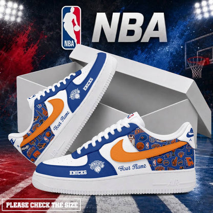 LIMITED EDITION - NEW CUSTOMIZED NBA04 NYK NEW YORK KNICKS AF1 SHOES