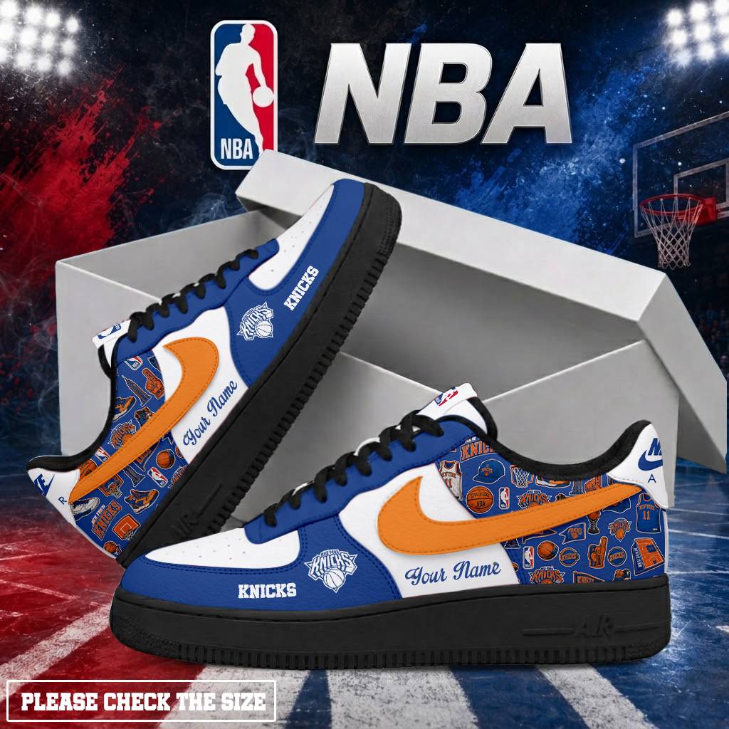 LIMITED EDITION - NEW CUSTOMIZED NBA04 NYK NEW YORK KNICKS AF1 SHOES