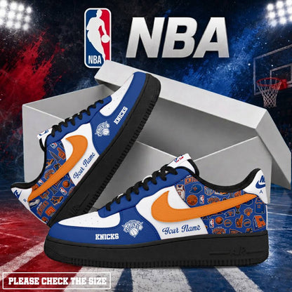 LIMITED EDITION - NEW CUSTOMIZED NBA04 NYK NEW YORK KNICKS AF1 SHOES