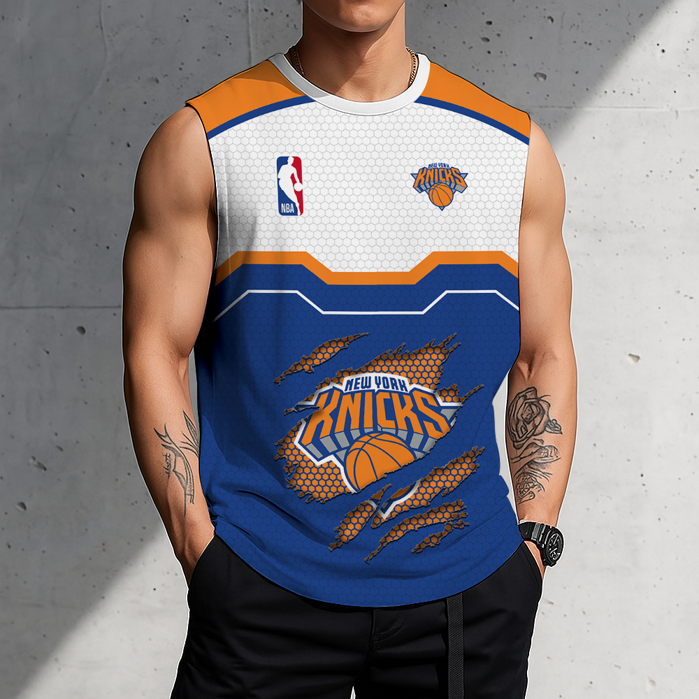 LIMITED EDITION - NEW CUSTOMIZED NBA04 NYK NEW YORK KNICKS MEN'S TANK TOP