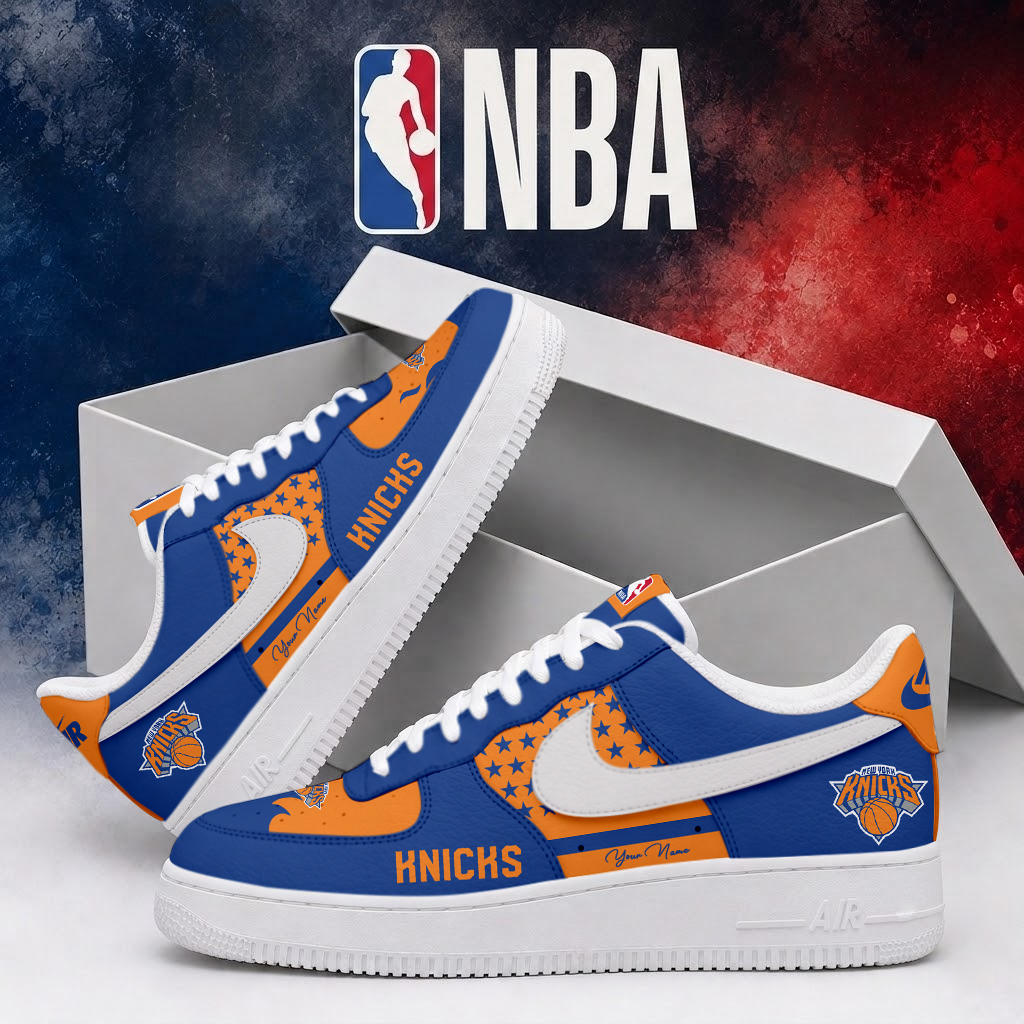 LIMITED EDITION - NEW CUSTOMIZED NBA04 NYK NEW YORK KNICKS AF1 SHOES
