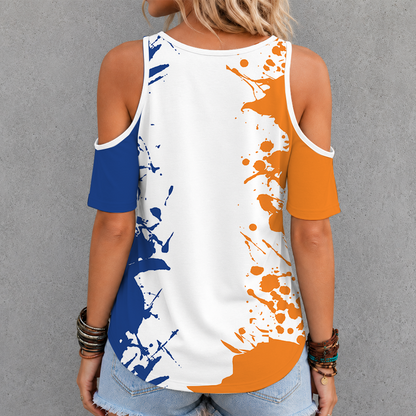 [HOT DEAL] NEW CUSTOMIZED NBA04 NYK NEW YORK KNICKS CRISS CROSS V-NECK TOP