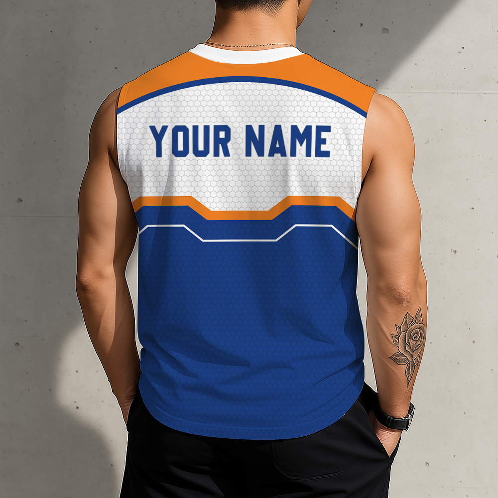 LIMITED EDITION - NEW CUSTOMIZED NBA04 NYK NEW YORK KNICKS MEN'S TANK TOP