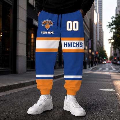 ELITE EDITION - NEW CUSTOMIZED NBA04 NYK NEW YORK KNICKS SWEATPANTS