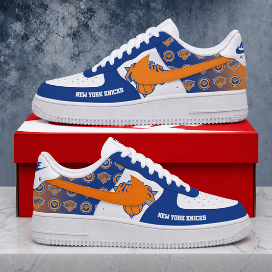 LIMITED EDITION - NEW CUSTOMIZED NBA04 NYK NEW YORK KNICKS AF1 SNEAKERS