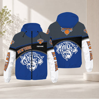 LIMITED EDITION - NEW CUSTOMIZED NBA04 NYK NEW YORK KNICKS WINDBREAKER JACKET