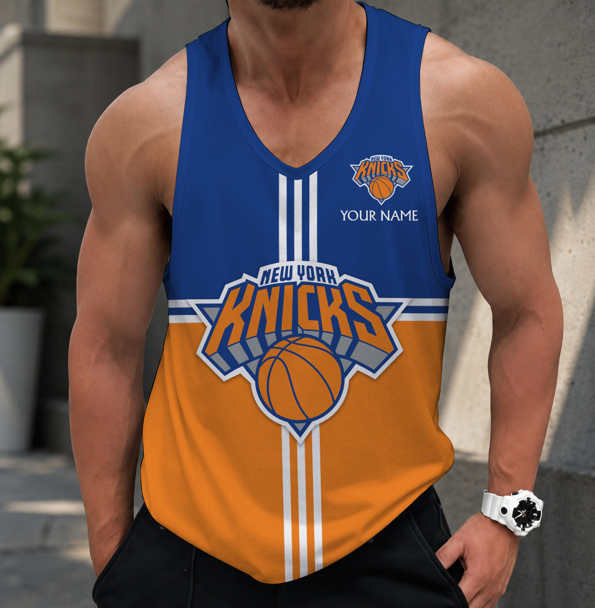 LIMITED EDITION - NEW CUSTOMIZED NBA04 NYK NEW YORK KNICKS MEN'S TANK TOP