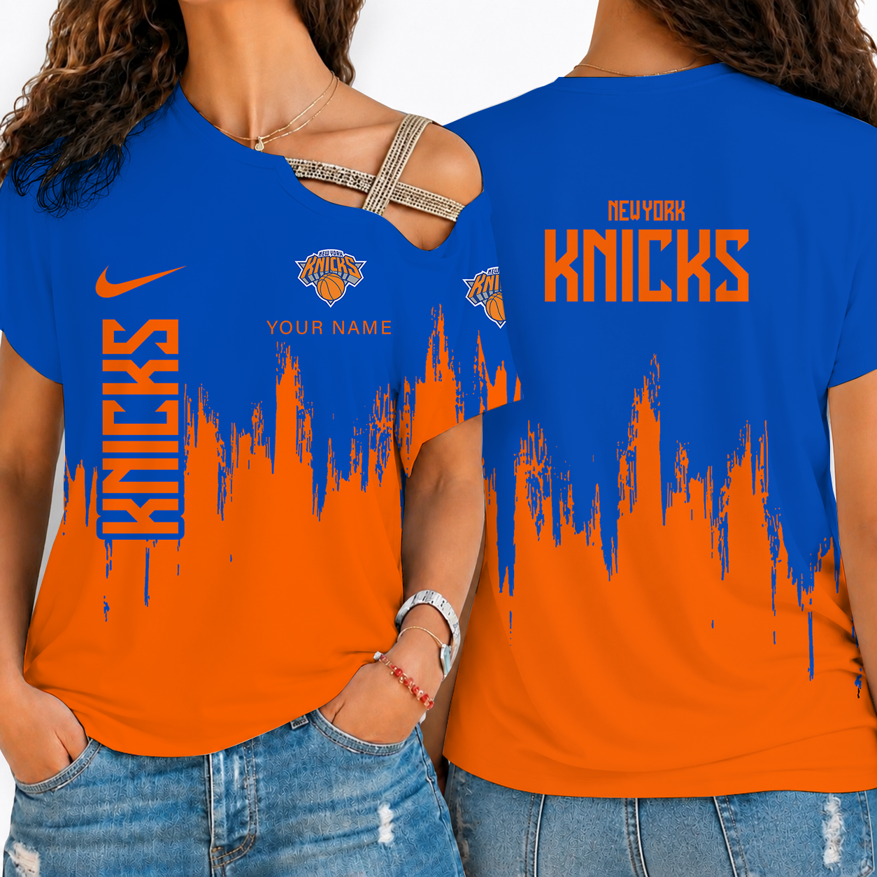 [HOT DEAL] NEW CUSTOMIZED NBA04 NYK NEW YORK KNICKS SHOULDER SHIRT
