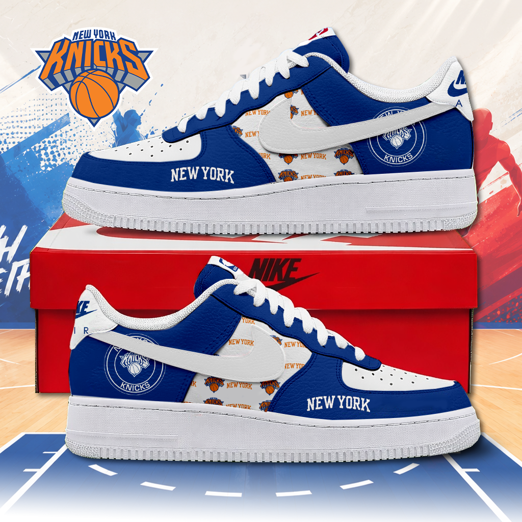 LIMITED EDITION - NEW CUSTOMIZED NBA04 NYK NEW YORK KNICKS AF1 SNEAKERS