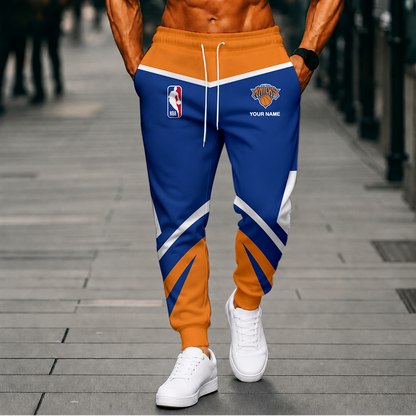 LIMITED EDITION - NEW CUSTOMIZED NBA04 NYK NEW YORK KNICKS SWEATPANTS