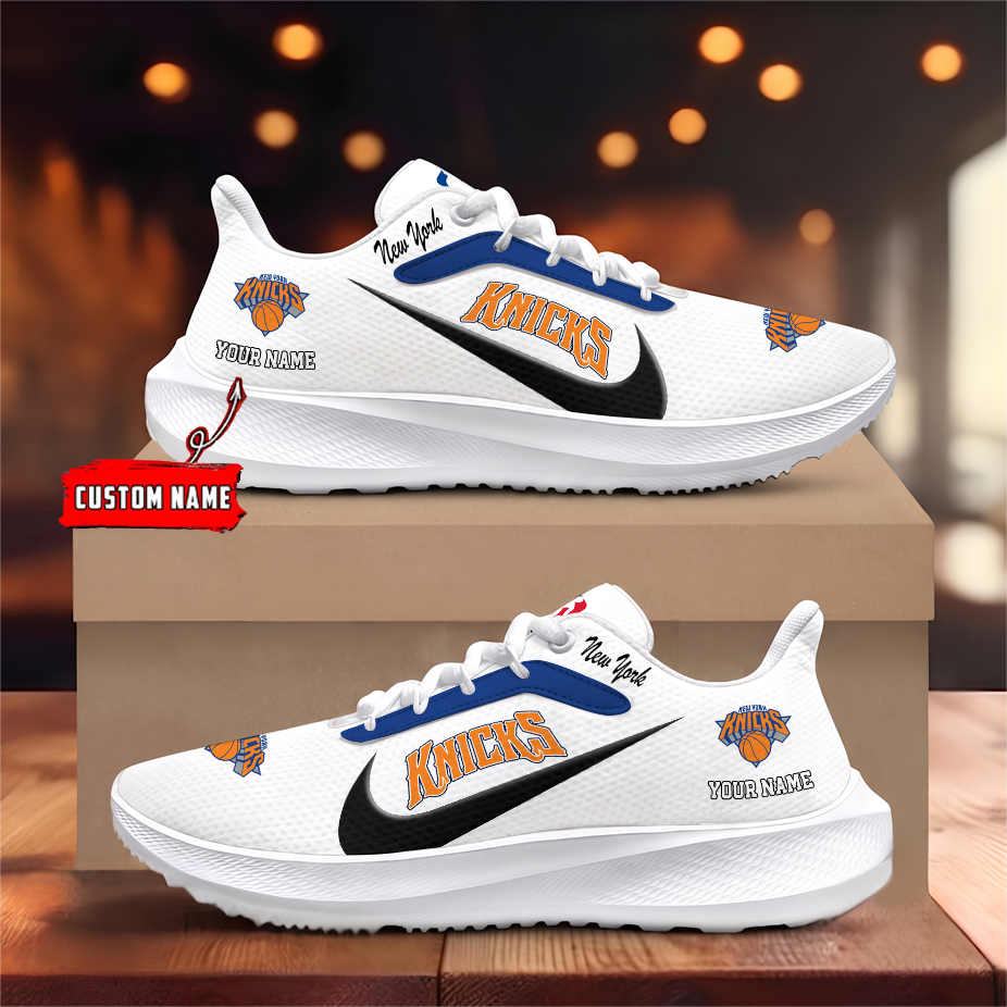 [HOT DEAL] NEW CUSTOMIZED NBA04 NYK NEW YORK KNICKS ROAD RUNNING SHOES