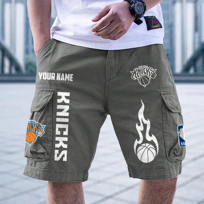 [HOT DEAL] NEW CUSTOMIZED NBA04 NYK NEW YORK KNICKS CARGO SHORTS