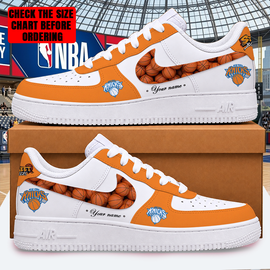 LIMITED EDITION - NEW CUSTOMIZED NBA04 NYK NEW YORK KNICKS AF1 SHOES