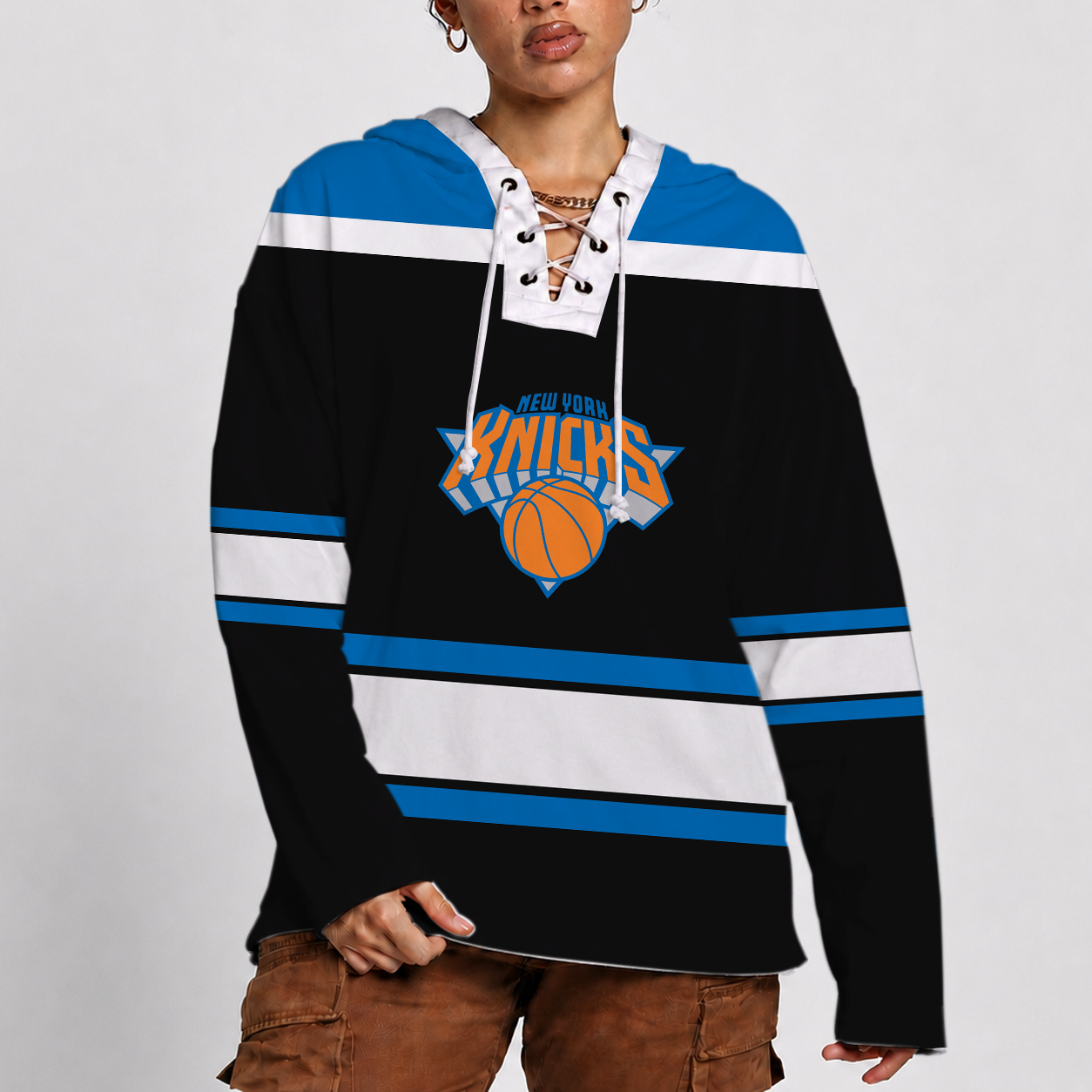 [HOT DEAL] NEW CUSTOMIZED NBA04 NYK NEW YORK KNICKS LACER HOODIE
