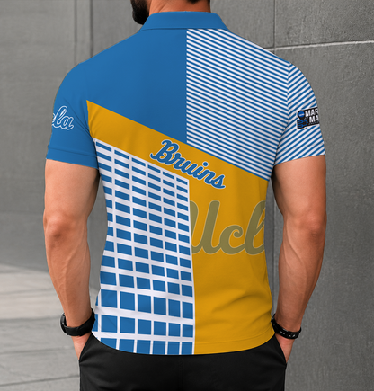 VIRAL EDITION - NEW CUSTOMIZED NCAA MAM04 UCB UCLA BRUINS POLO SHIRT