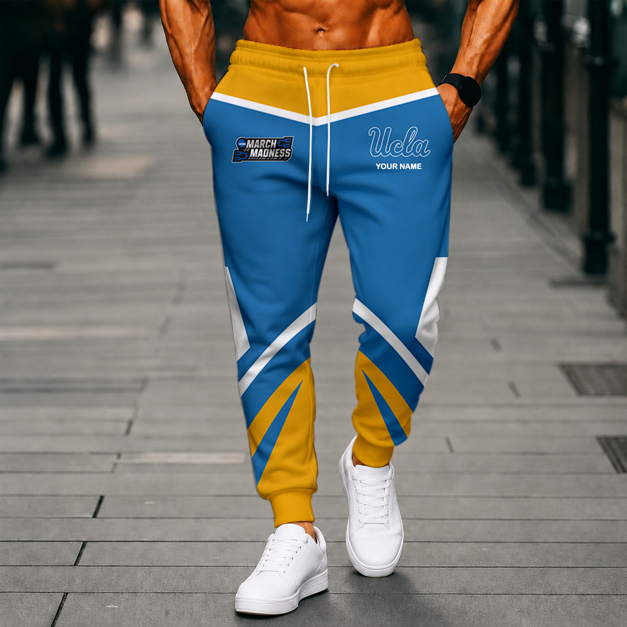 LIMITED EDITION - NEW CUSTOMIZED NCAA MAM04 UCB UCLA BRUINS SWEATPANTS