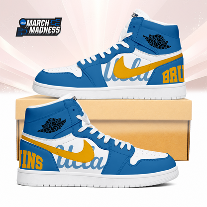 LIMITED EDITION - NEW CUSTOMIZED NCAA MAM04 UCB UCLA BRUINS AIR JORDAN SNEAKERS