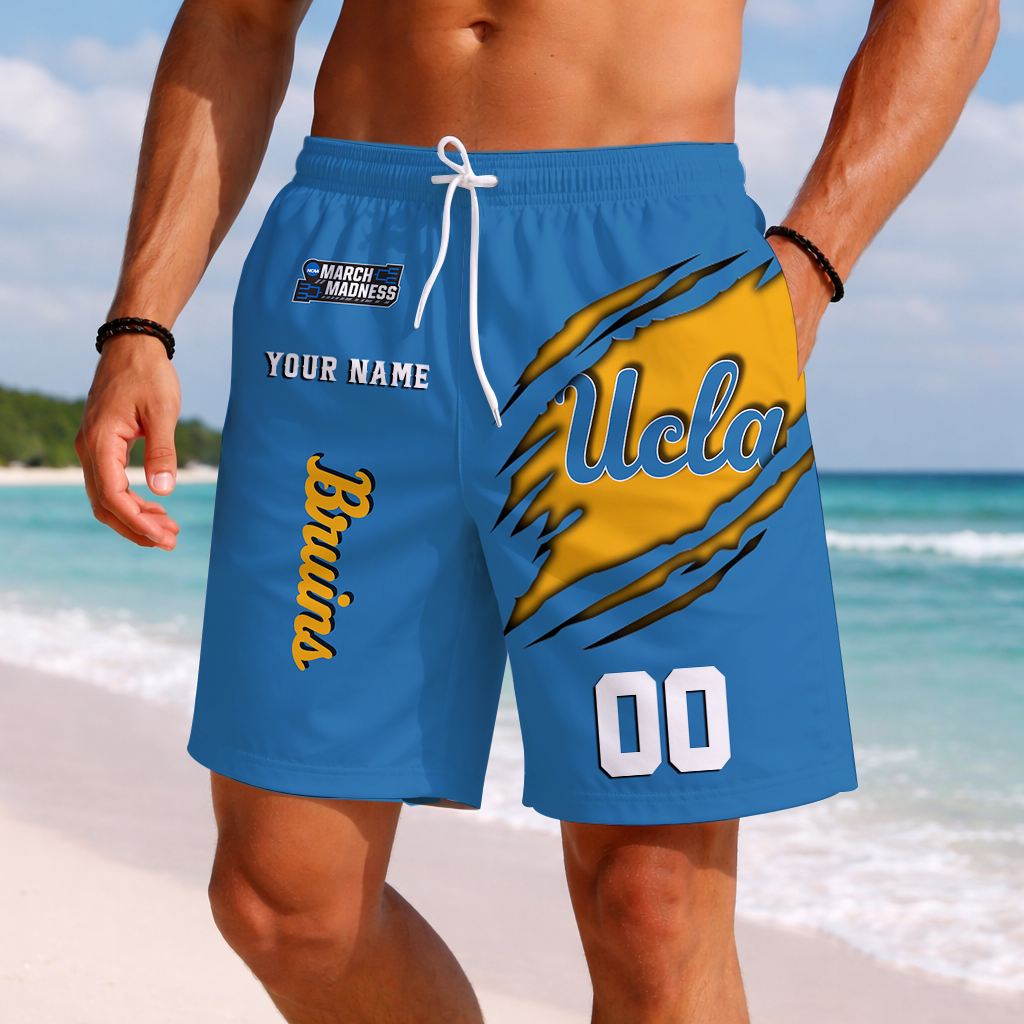 LIMITED EDITION - NEW CUSTOMIZED NCAA MAM04 UCB UCLA BRUINS SHORT PANTS